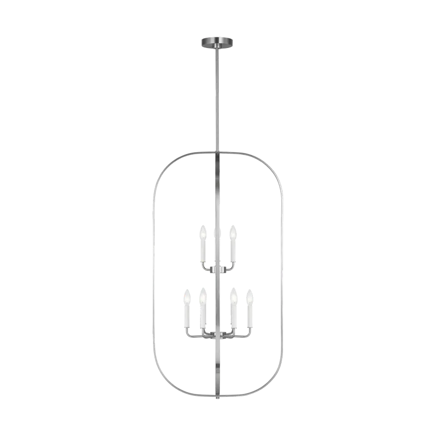 Loretto Nine Light Chandelier in Brushed Nickel - Image 8