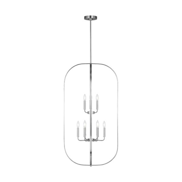Loretto Nine Light Chandelier in Brushed Nickel - Image 9
