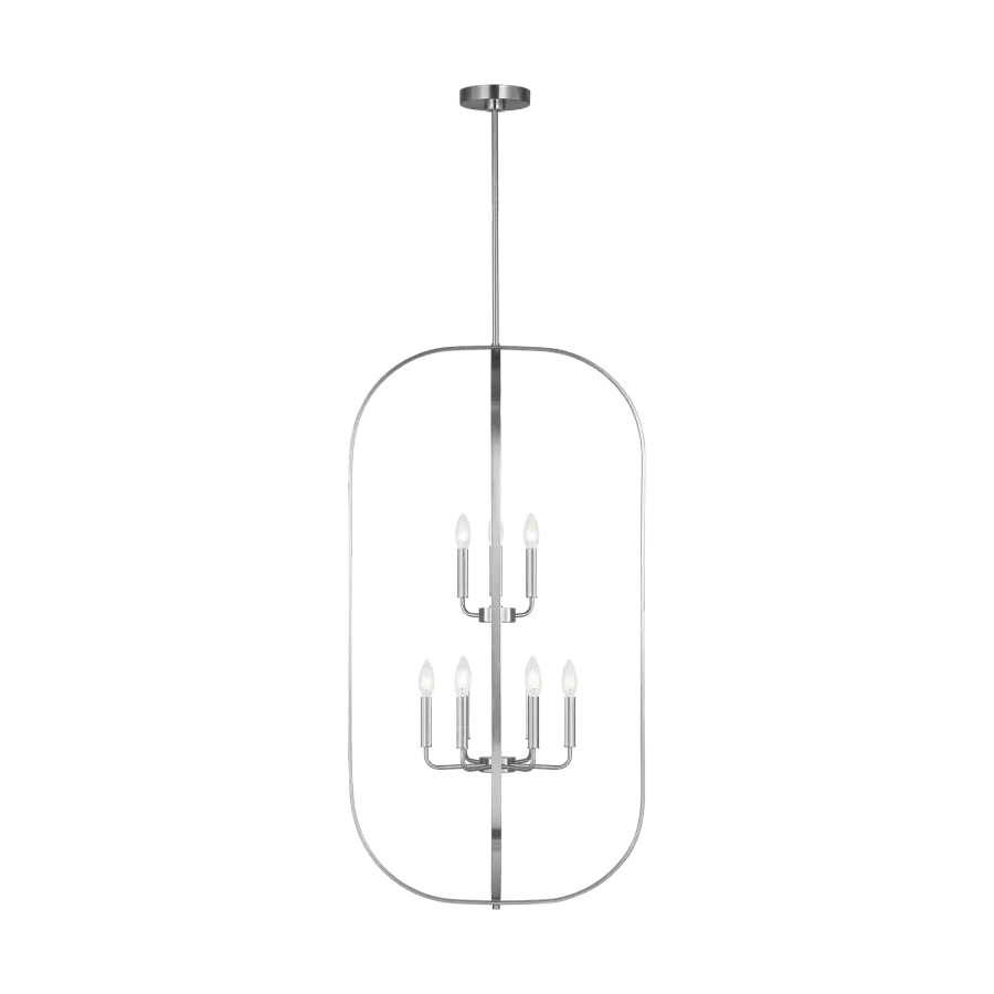 Loretto Nine Light Chandelier in Brushed Nickel - Image 9