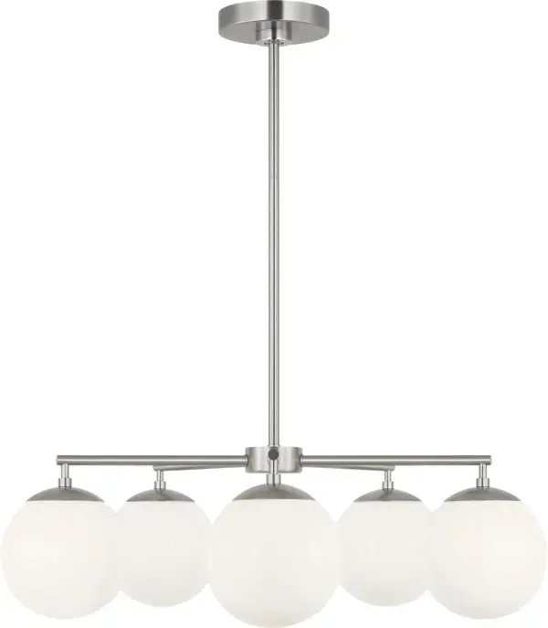 Nube Five Light Chandelier in Brushed Nickel - Image 1