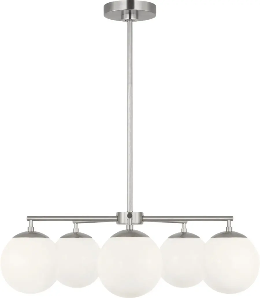 Nube Five Light Chandelier in Brushed Nickel - Image 1