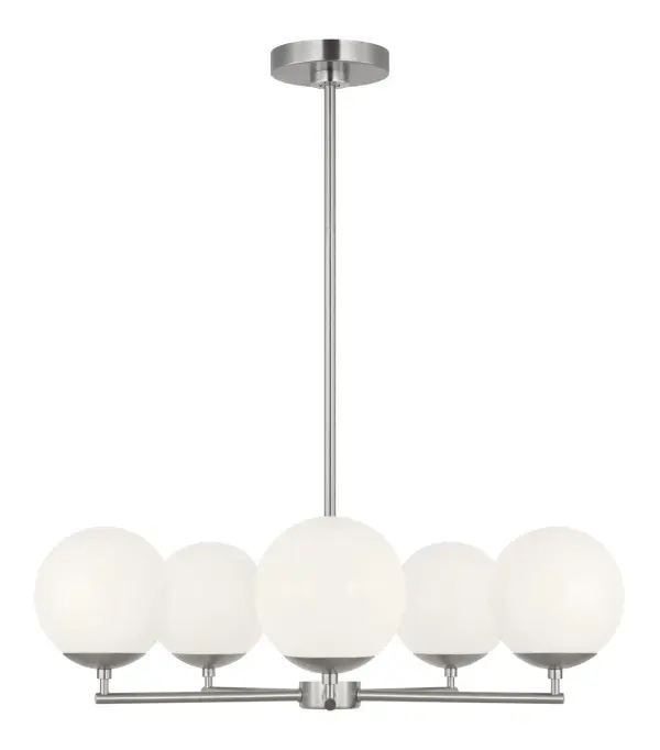 Nube Five Light Chandelier in Brushed Nickel - Image 3