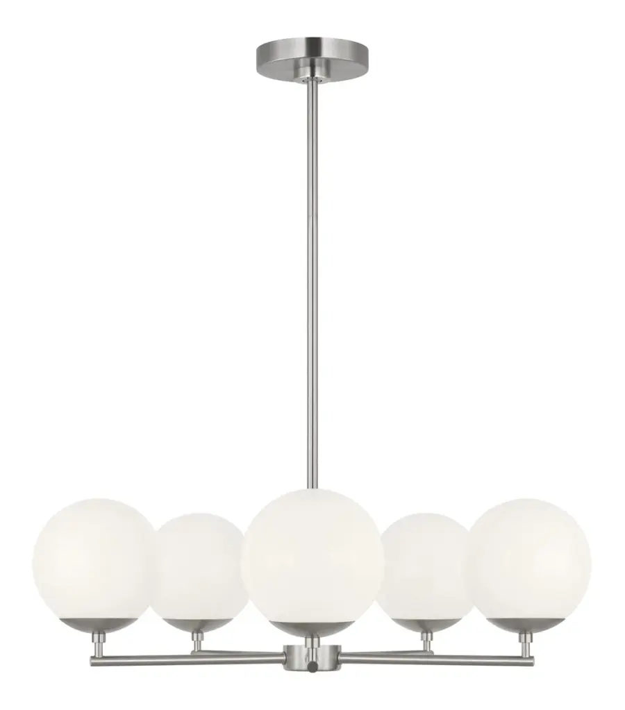 Nube Five Light Chandelier in Brushed Nickel - Image 3