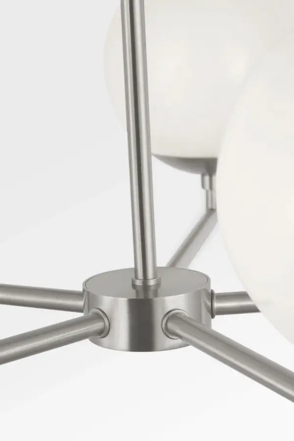 Nube Five Light Chandelier in Brushed Nickel - Image 8