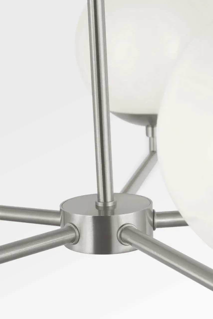 Nube Five Light Chandelier in Brushed Nickel - Image 8