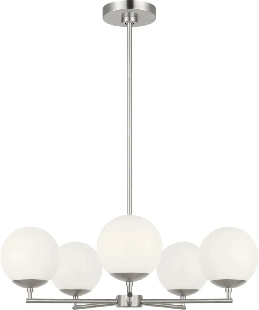 Nube Five Light Chandelier in Brushed Nickel - Image 7
