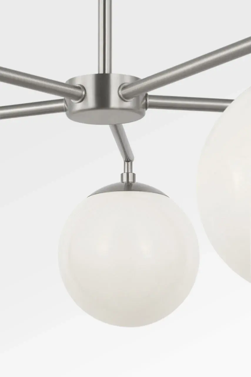 Nube Five Light Chandelier in Brushed Nickel - Image 2