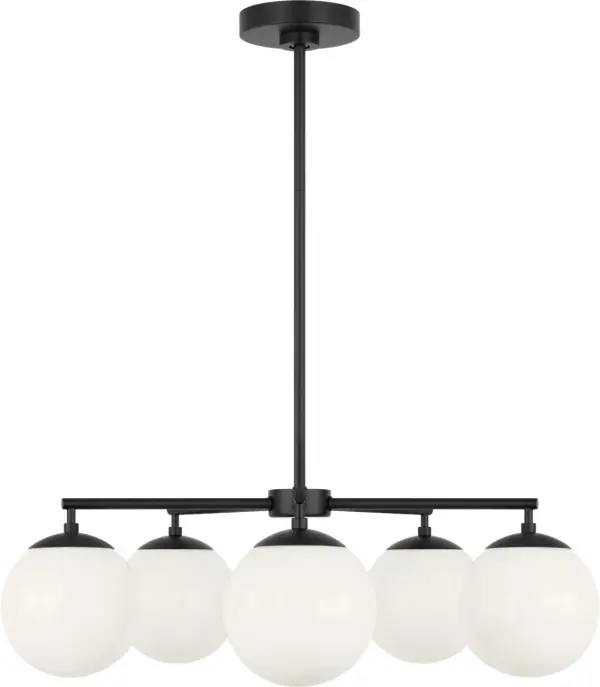 Nube Five Light Chandelier in Midnight Black - Image 1