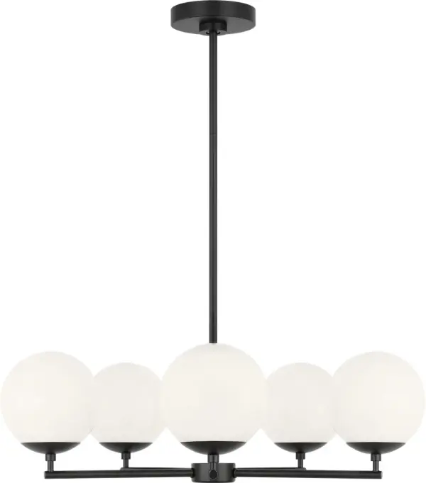 Nube Five Light Chandelier in Midnight Black - Image 7