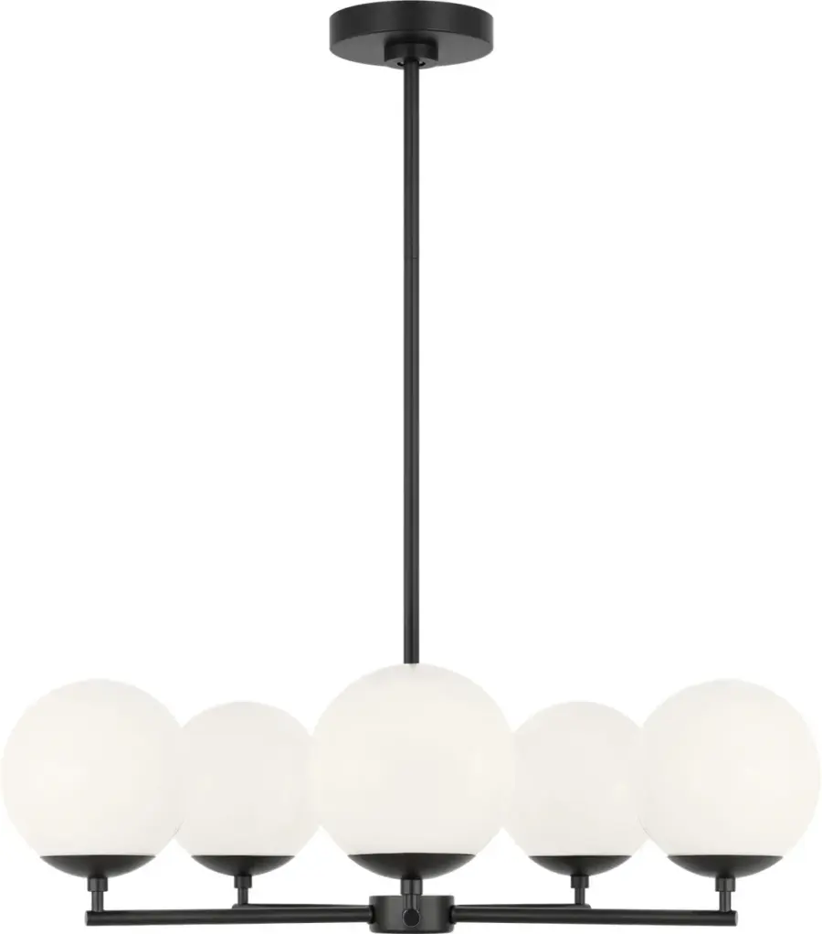 Nube Five Light Chandelier in Midnight Black - Image 7