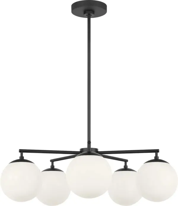 Nube Five Light Chandelier in Midnight Black - Image 5