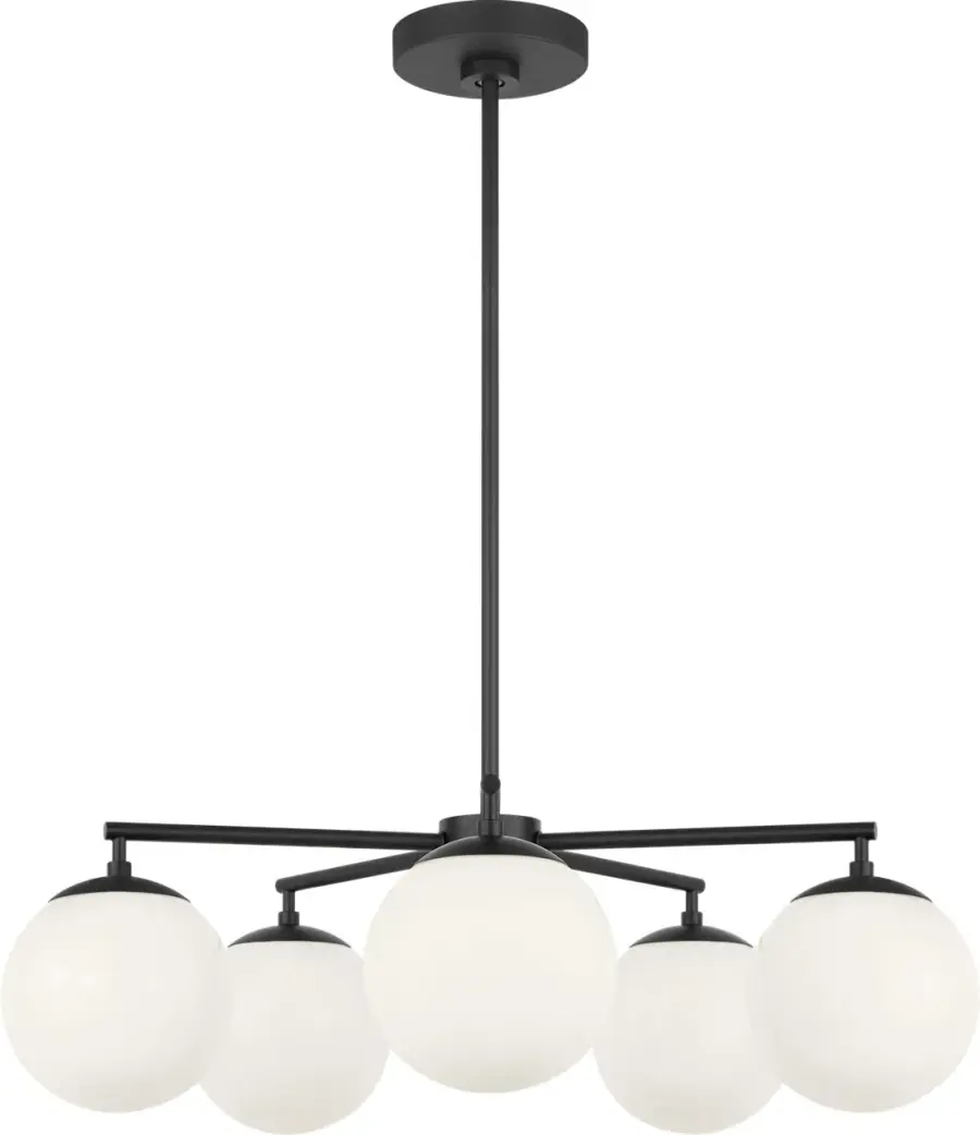 Nube Five Light Chandelier in Midnight Black - Image 5