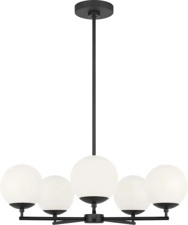 Nube Five Light Chandelier in Midnight Black - Image 6