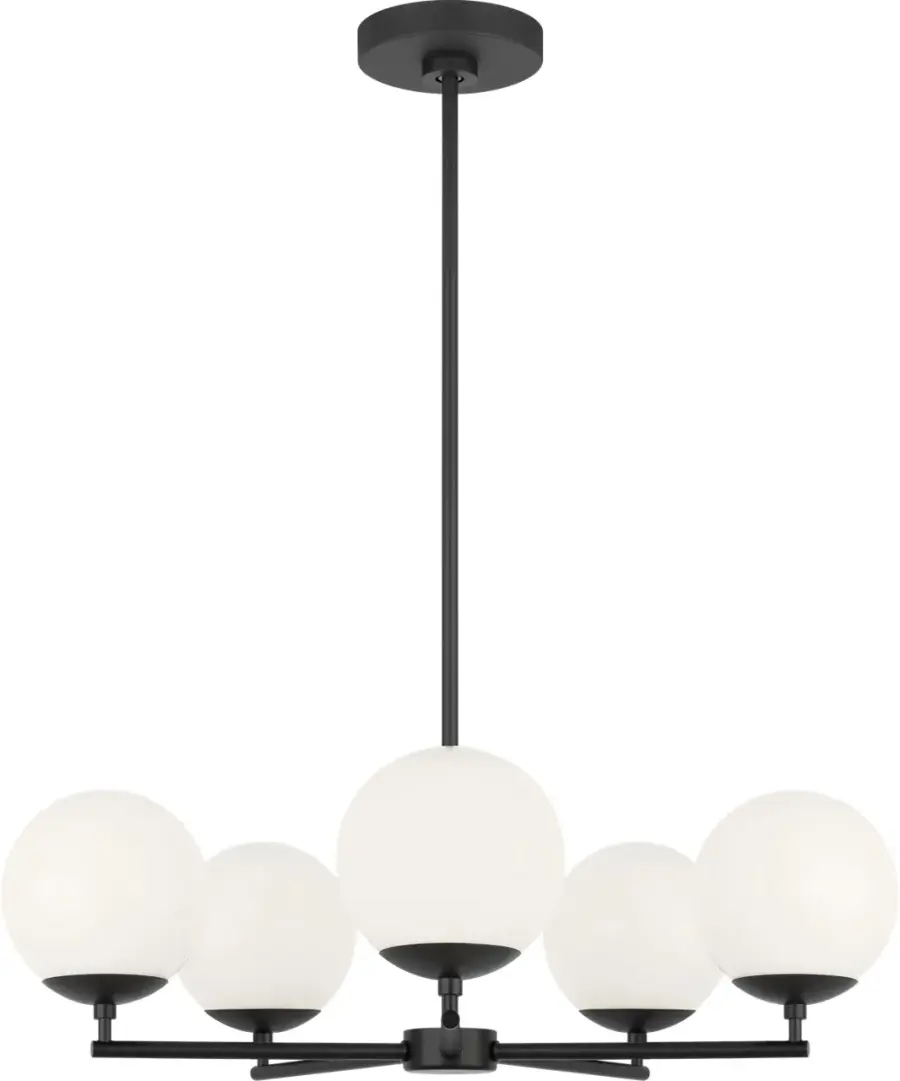 Nube Five Light Chandelier in Midnight Black - Image 6