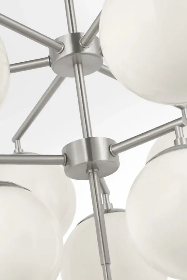 Nube Ten Light Chandelier in Brushed Nickel - Image 3