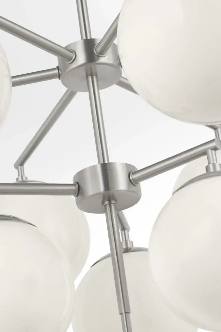 Nube Ten Light Chandelier in Brushed Nickel - Image 3