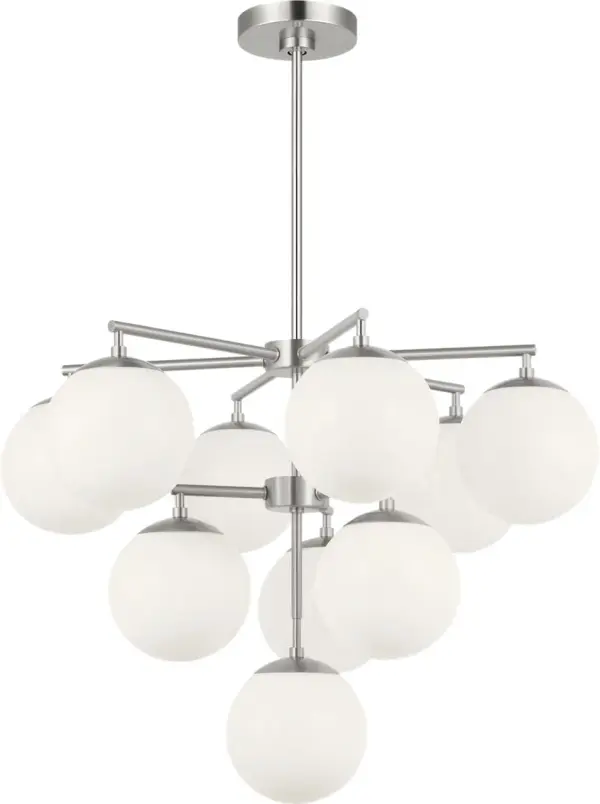 Nube Ten Light Chandelier in Brushed Nickel - Image 4