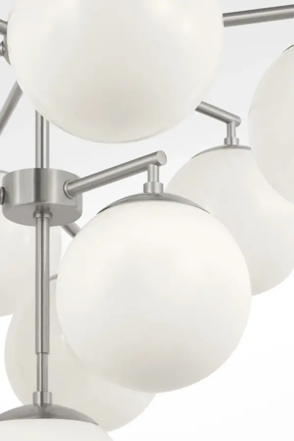 Nube Ten Light Chandelier in Brushed Nickel - Image 5