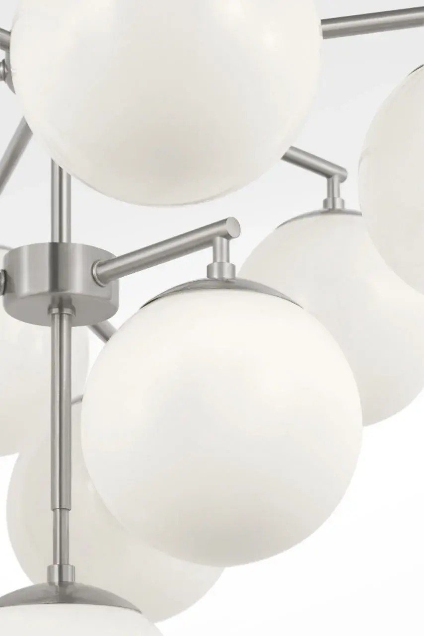 Nube Ten Light Chandelier in Brushed Nickel - Image 5