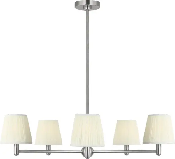 Vilera Five Light Chandelier in Brushed Nickel - Image 1