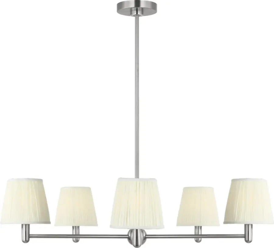 Vilera Five Light Chandelier in Brushed Nickel - Image 1