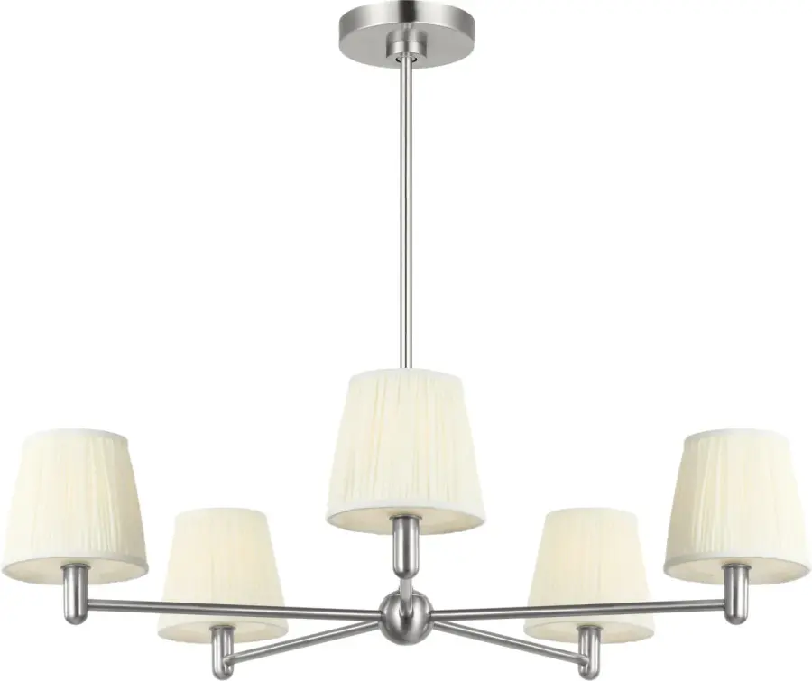 Vilera Five Light Chandelier in Brushed Nickel - Image 4
