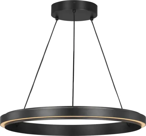 The Aro 24" Chandelier delivers architectural minimalism with practical versatility. Its low-profile metal ring and silicone diffuser create balanced up-and-down lighting, while selectable color temperature (2700K-5000K) adapts to any space.