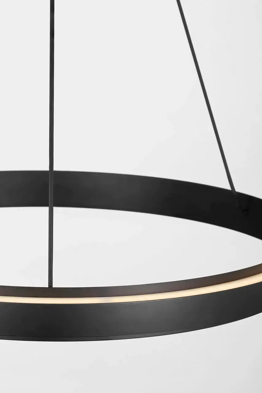 Sleek Modern Ring Chandelier with Adjustable Color Temperature - Image 2