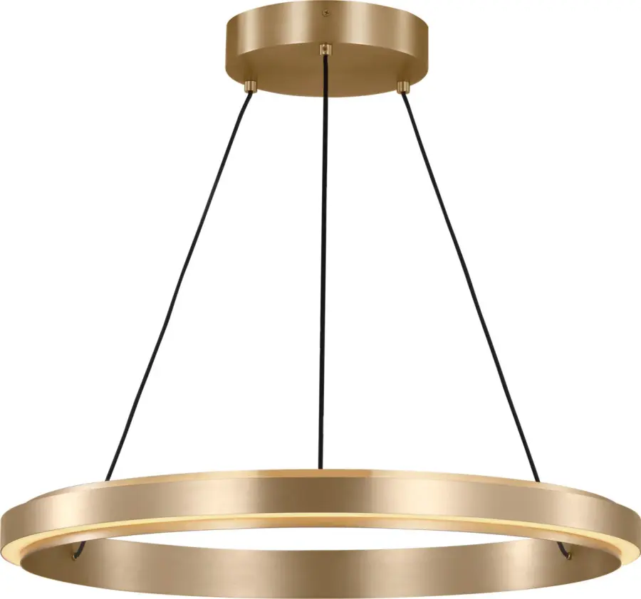 Aro 24" LED Chandelier in Satin Brass - Image 1