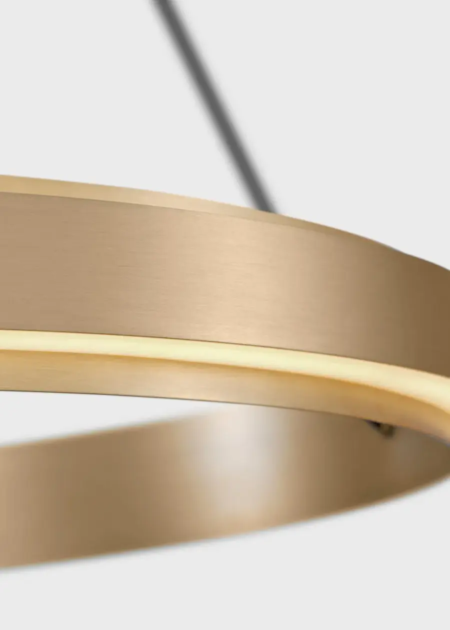 Aro 24" LED Chandelier in Satin Brass - Image 3