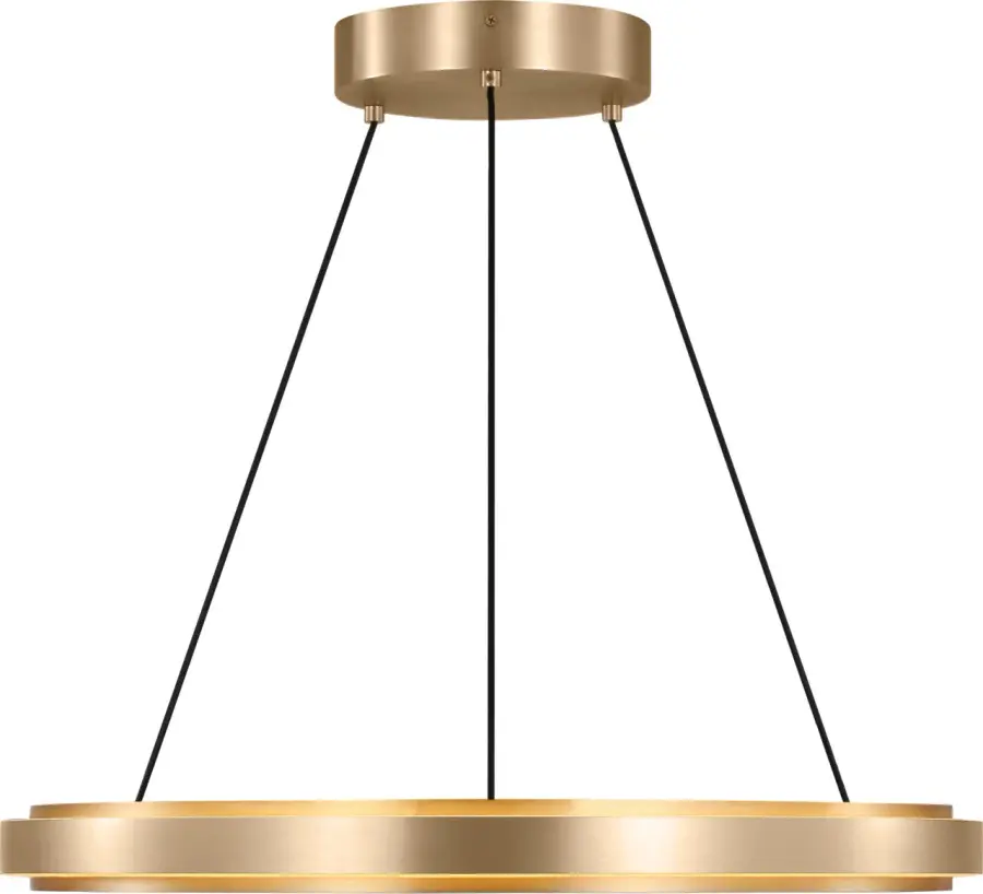 Aro 24" LED Chandelier in Satin Brass - Image 4
