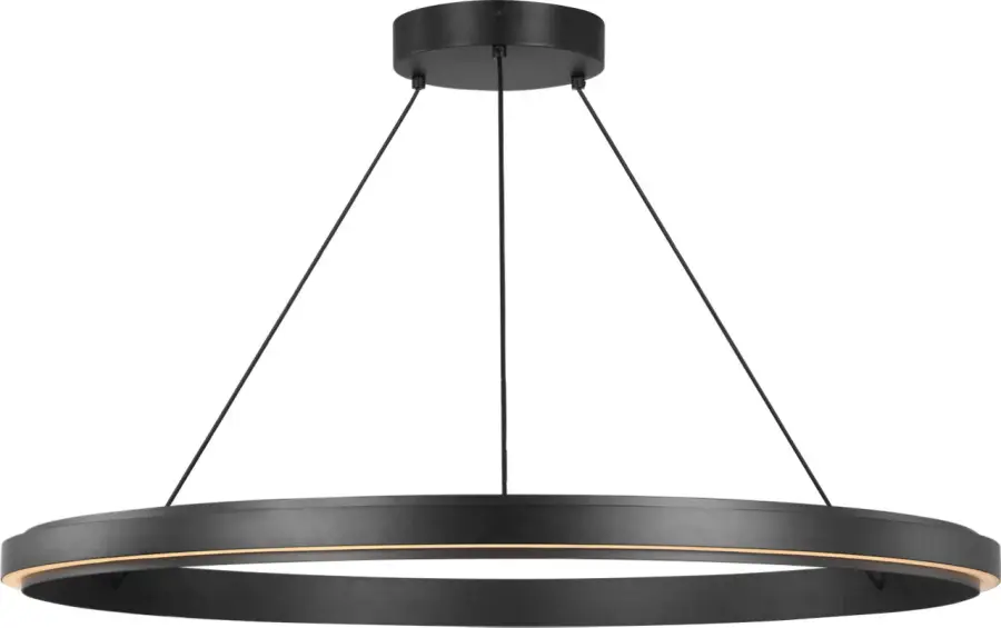 Aro 36" LED Chandelier in Midnight Black - Image 1