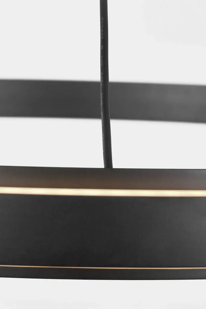 Aro 36" LED Chandelier in Midnight Black - Image 3