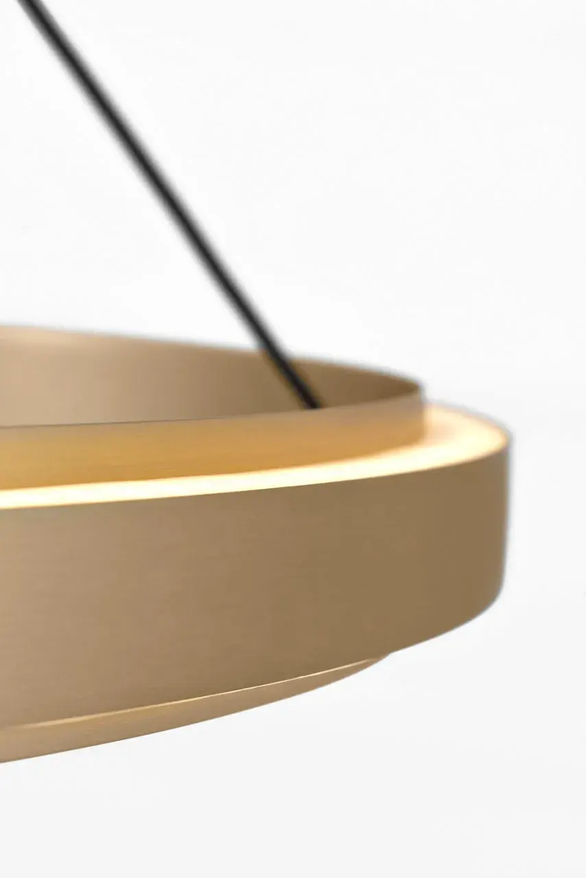 Aro 36" LED Chandelier in Satin Brass - Image 3