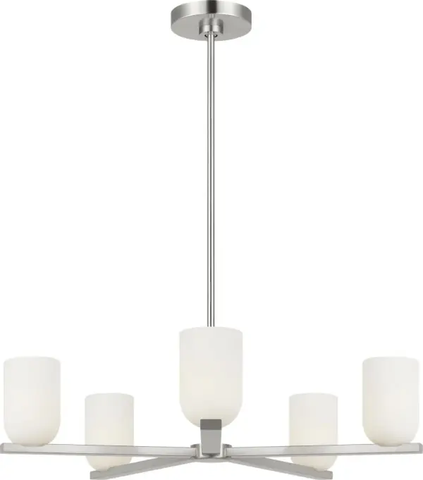 Neblina Five Light Chandelier in Brushed Nickel - Image 4