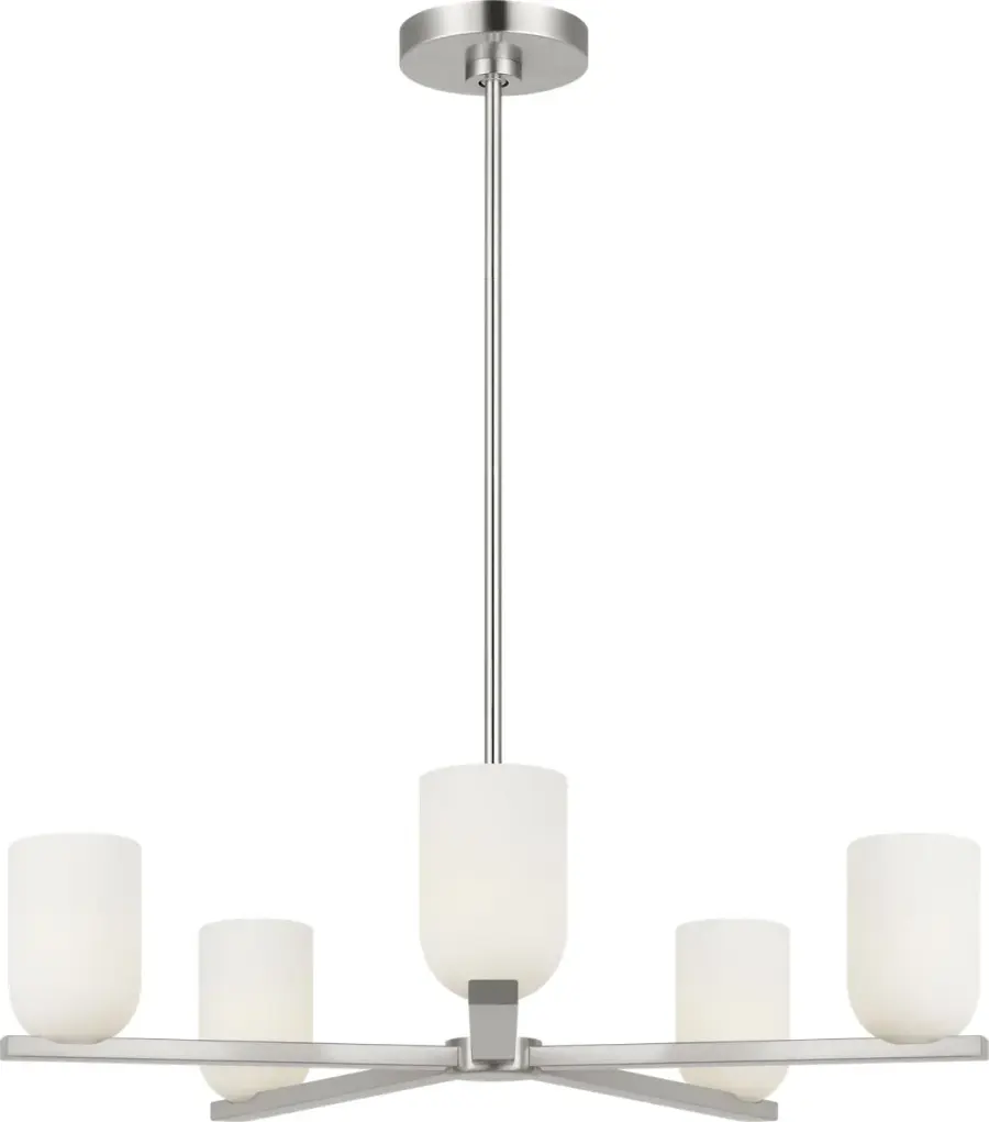 Neblina Five Light Chandelier in Brushed Nickel - Image 4