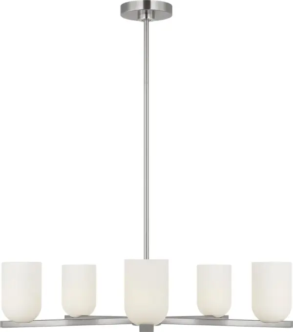 Neblina Five Light Chandelier in Brushed Nickel - Image 1