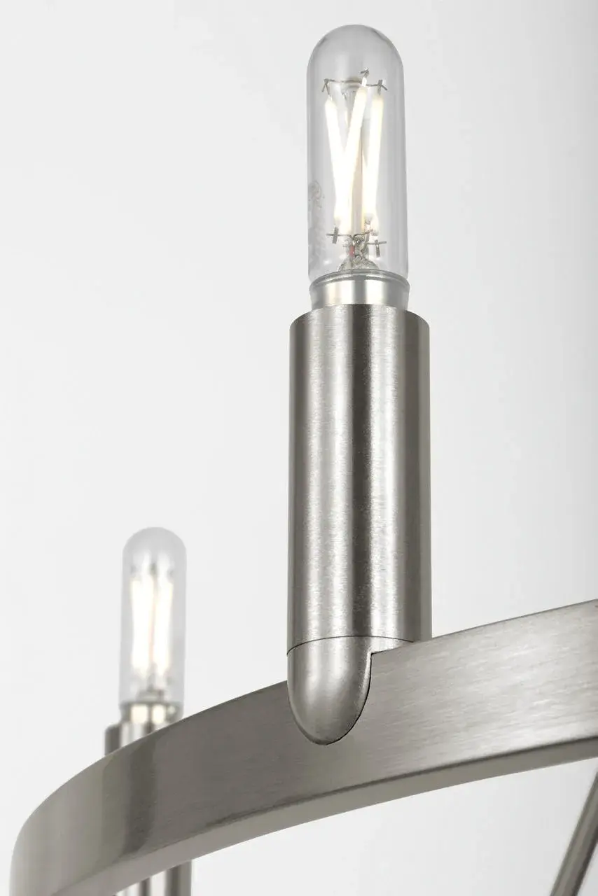 Mirla Six Light Chandelier in Brushed Nickel - Image 2