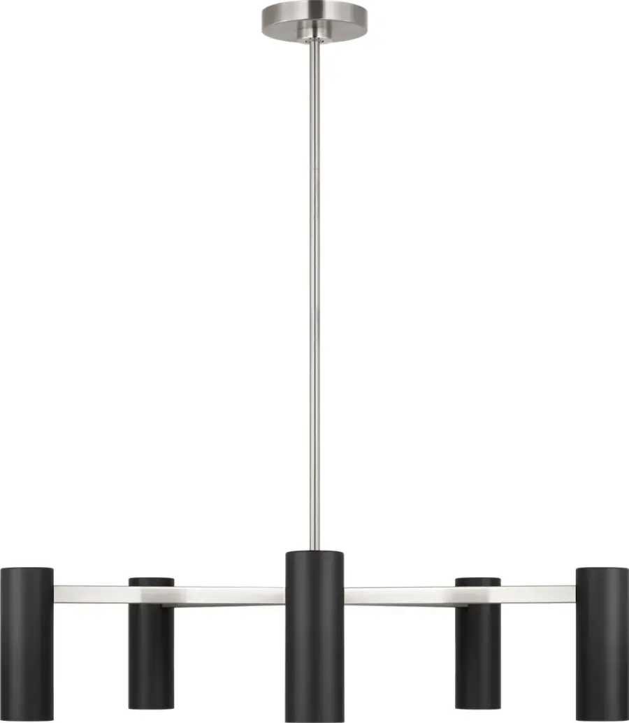 Zentro Five Light Chandelier in Brushed Nickel - Image 1