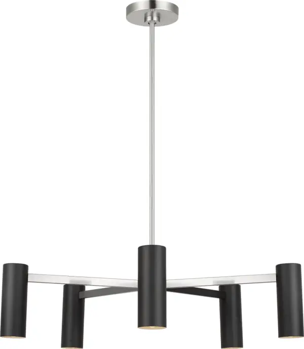 Zentro Five Light Chandelier in Brushed Nickel - Image 2