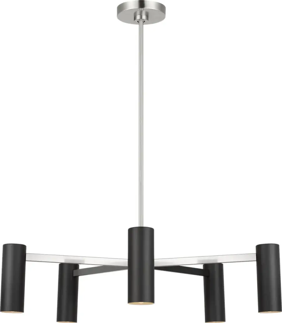 Zentro Five Light Chandelier in Brushed Nickel - Image 2
