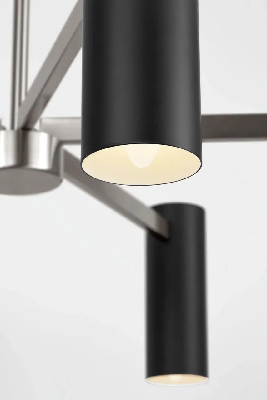 Zentro Five Light Chandelier in Brushed Nickel - Image 4
