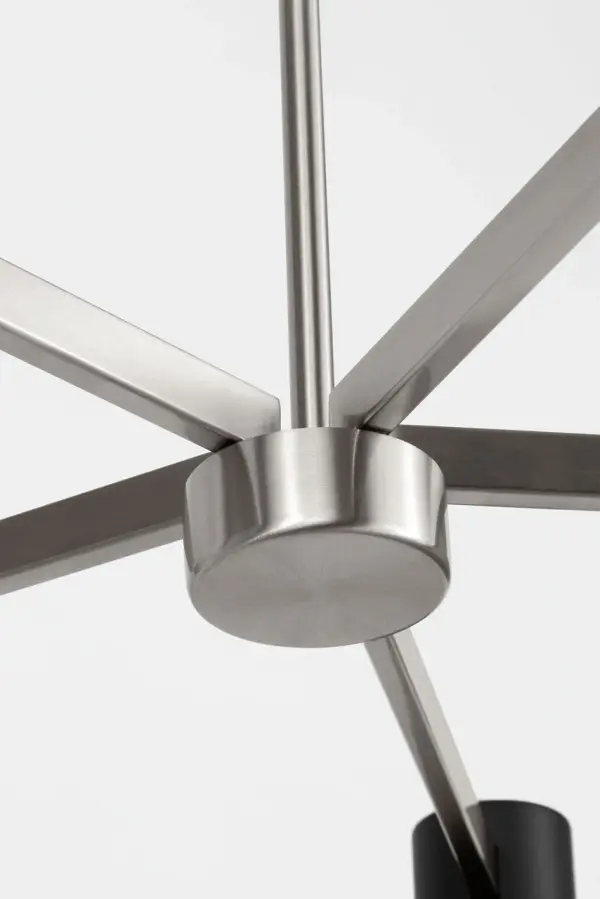 Zentro Eight Light Chandelier in Brushed Nickel - Image 4