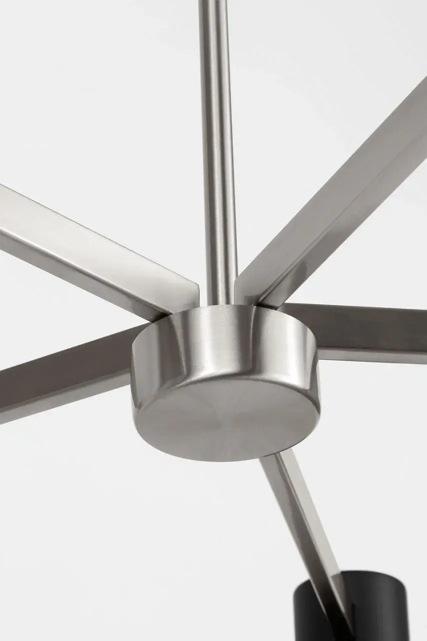 Zentro Eight Light Chandelier in Brushed Nickel - Image 4