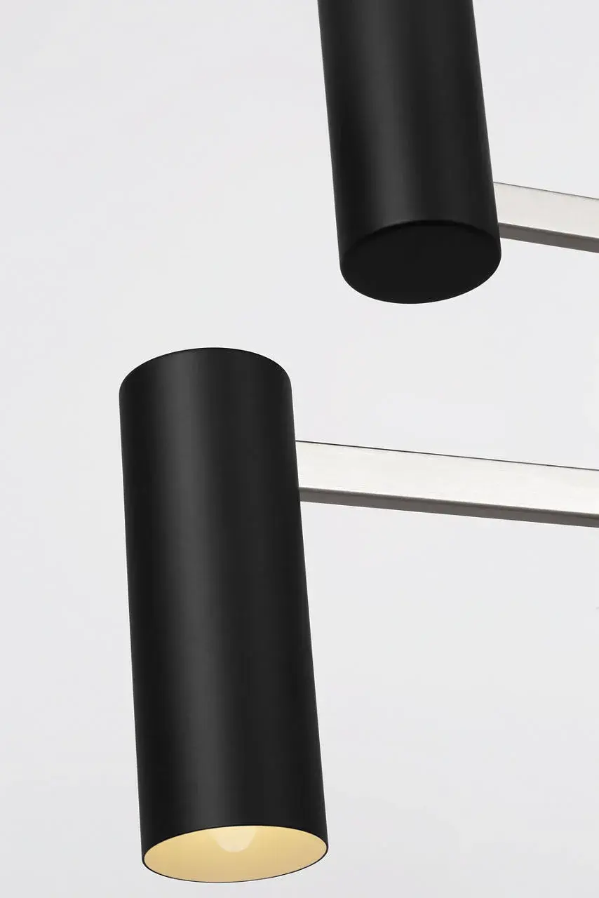 Zentro Eight Light Chandelier in Brushed Nickel - Image 3