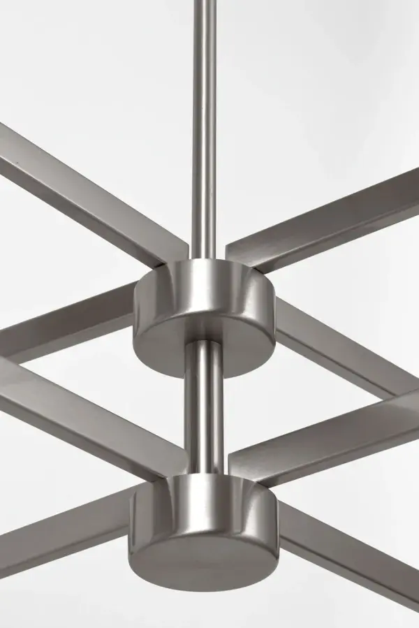 Zentro Eight Light Chandelier in Brushed Nickel - Image 5