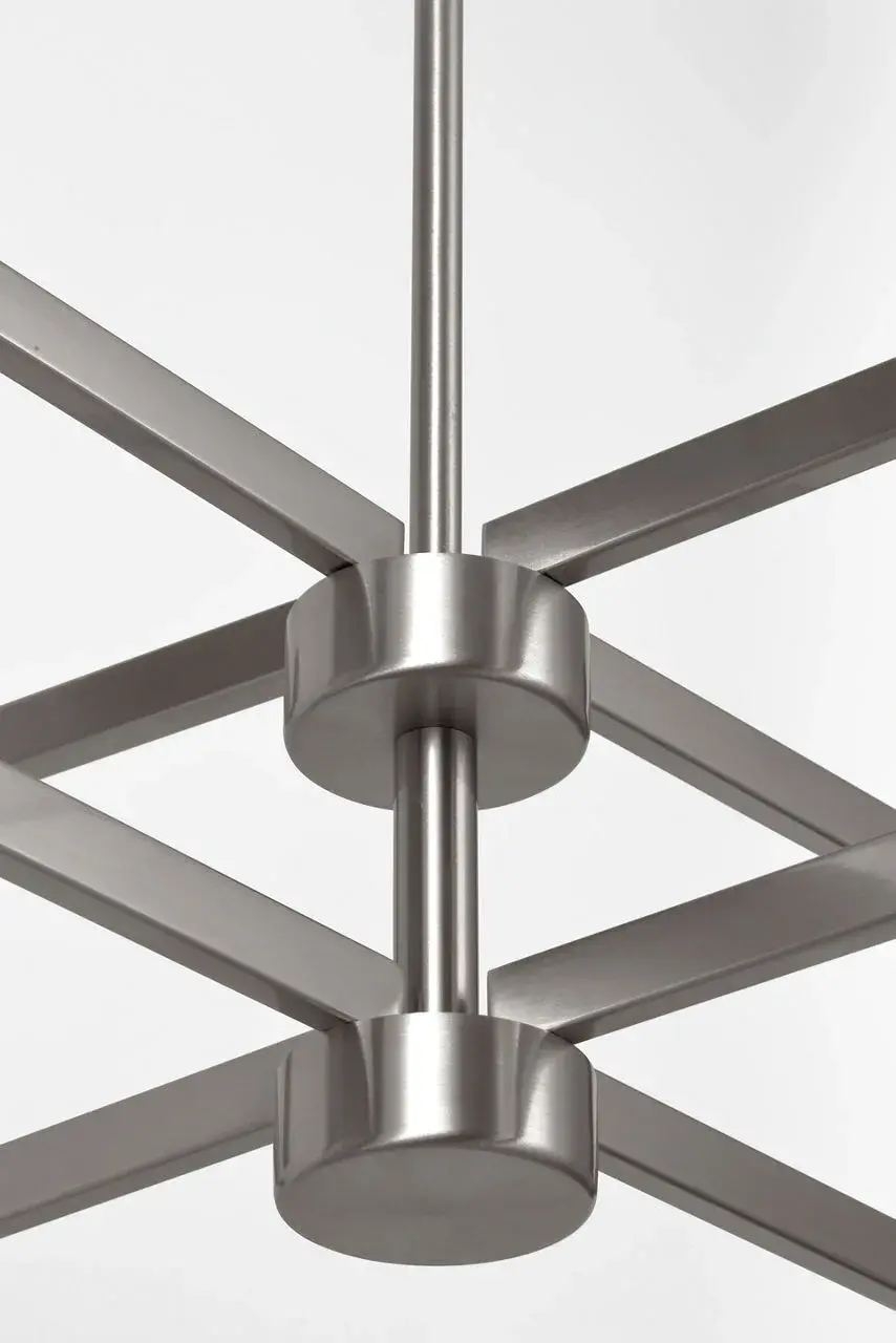 Zentro Eight Light Chandelier in Brushed Nickel - Image 5