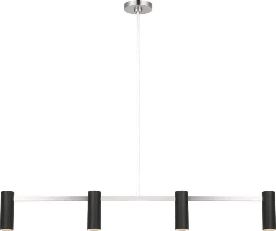 Zentro Four Light Linear Chandelier in Brushed Nickel - Image 3