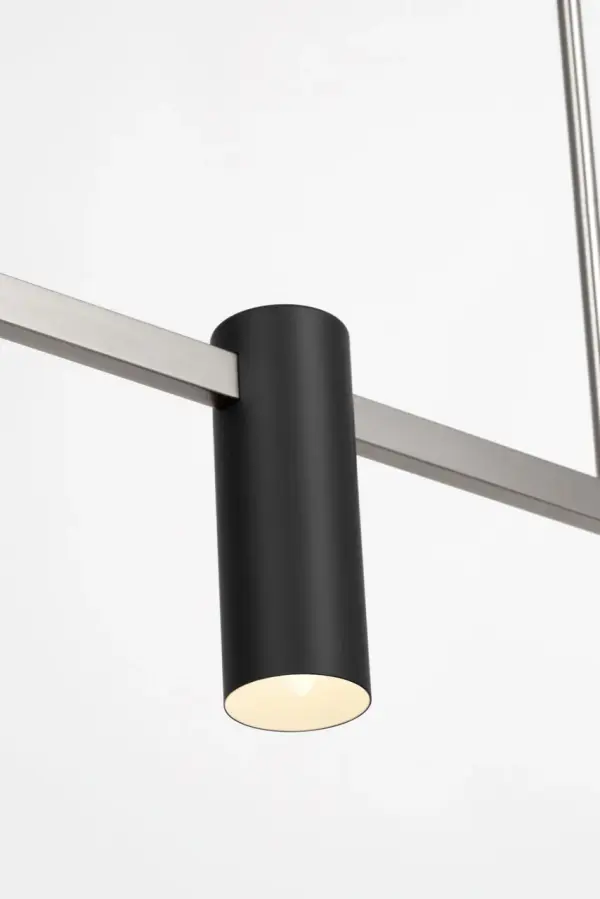 Zentro Four Light Linear Chandelier in Brushed Nickel - Image 2