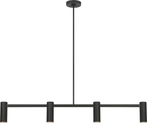 Zentro Four Light Linear Chandelier in Midnight Black - Image 5